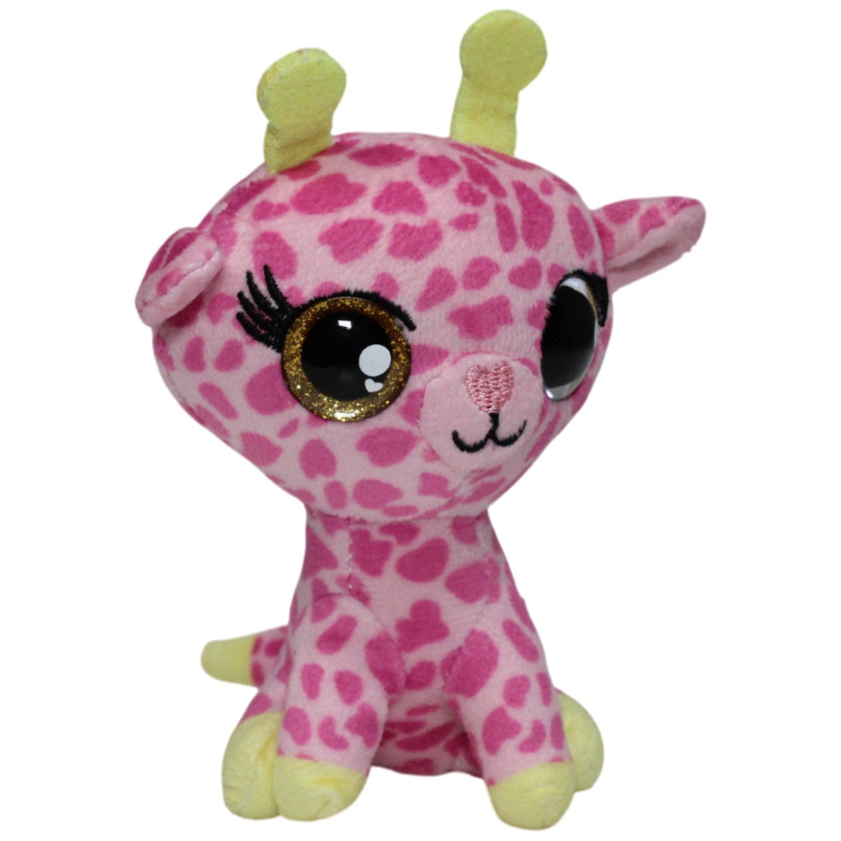 123000018523 Unbekannt Kleine pinke Giraffe mit Glitzer - Augen Kuscheltier Kumpel Leo 14cm _GREEN WEEK_ ebay - stofftiere
