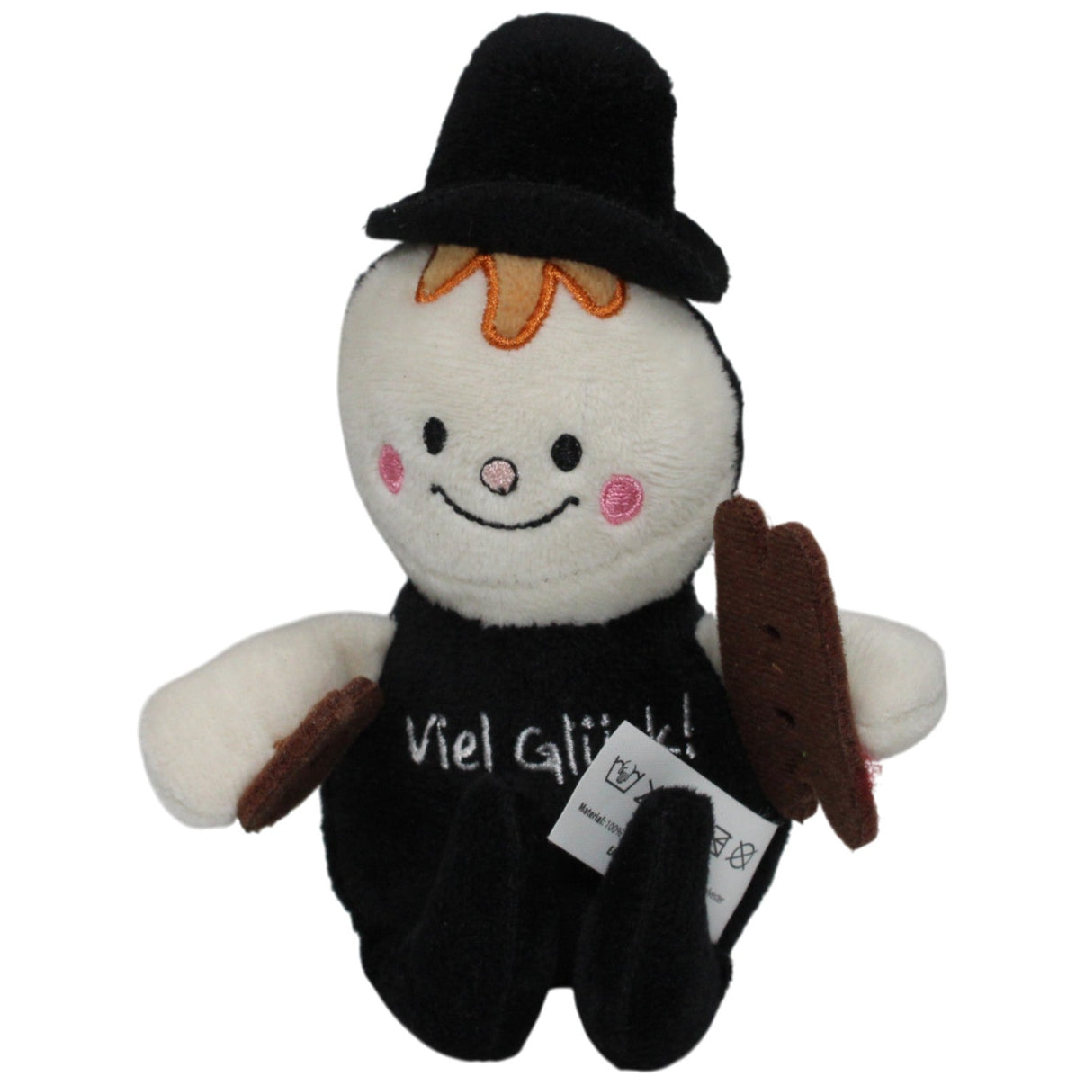 123000018543 ROSSMANN IDEENWELT, Schornsteinfeger mit Leiter & Hufeisen "Viel Glück" Kuscheltier Kumpel Leo 17cm _GREEN WEEK_ Beige