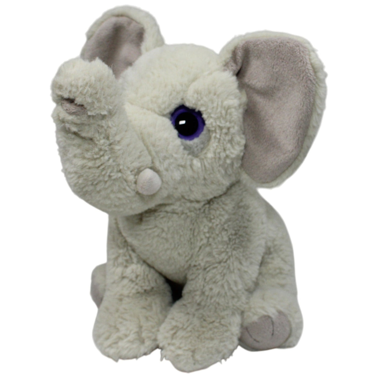 123000018551 Nature Planet Hellgrauer Elefant mit lila Augen Kuscheltier Kumpel Leo 30cm _GREEN WEEK_ ebay - stofftiere