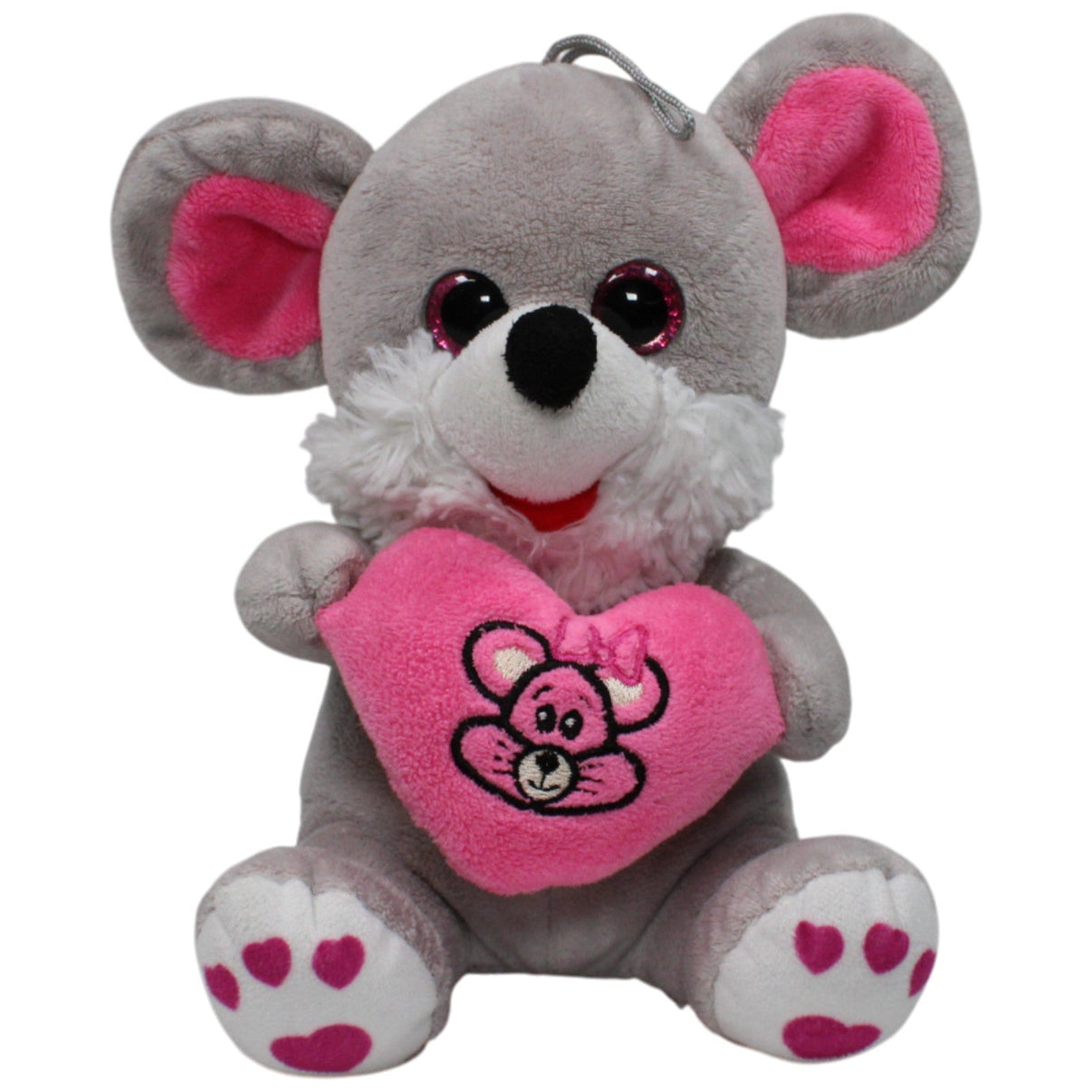 123000018553 Unbekannt Süße Maus mit pinkem Herz Kuscheltier Kumpel Leo 26cm _GREEN WEEK_ ebay - stofftiere