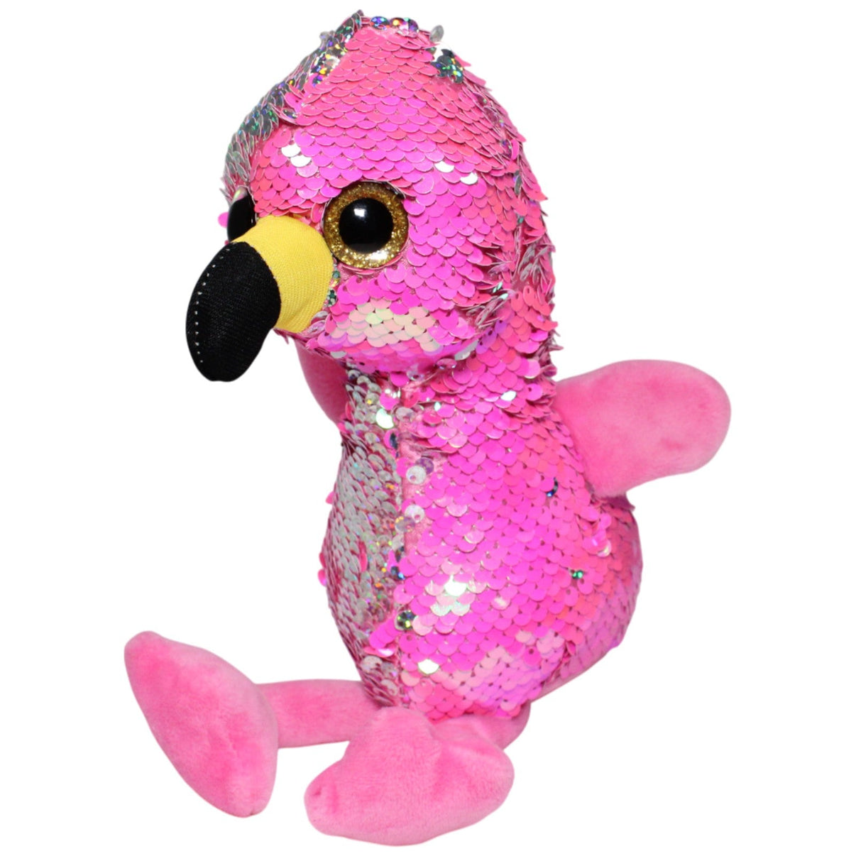 123000018577 Unbekannt Flamingo mit Pailetten Kuscheltier Kumpel Leo 28cm _GREEN WEEK_ ebay - stofftiere