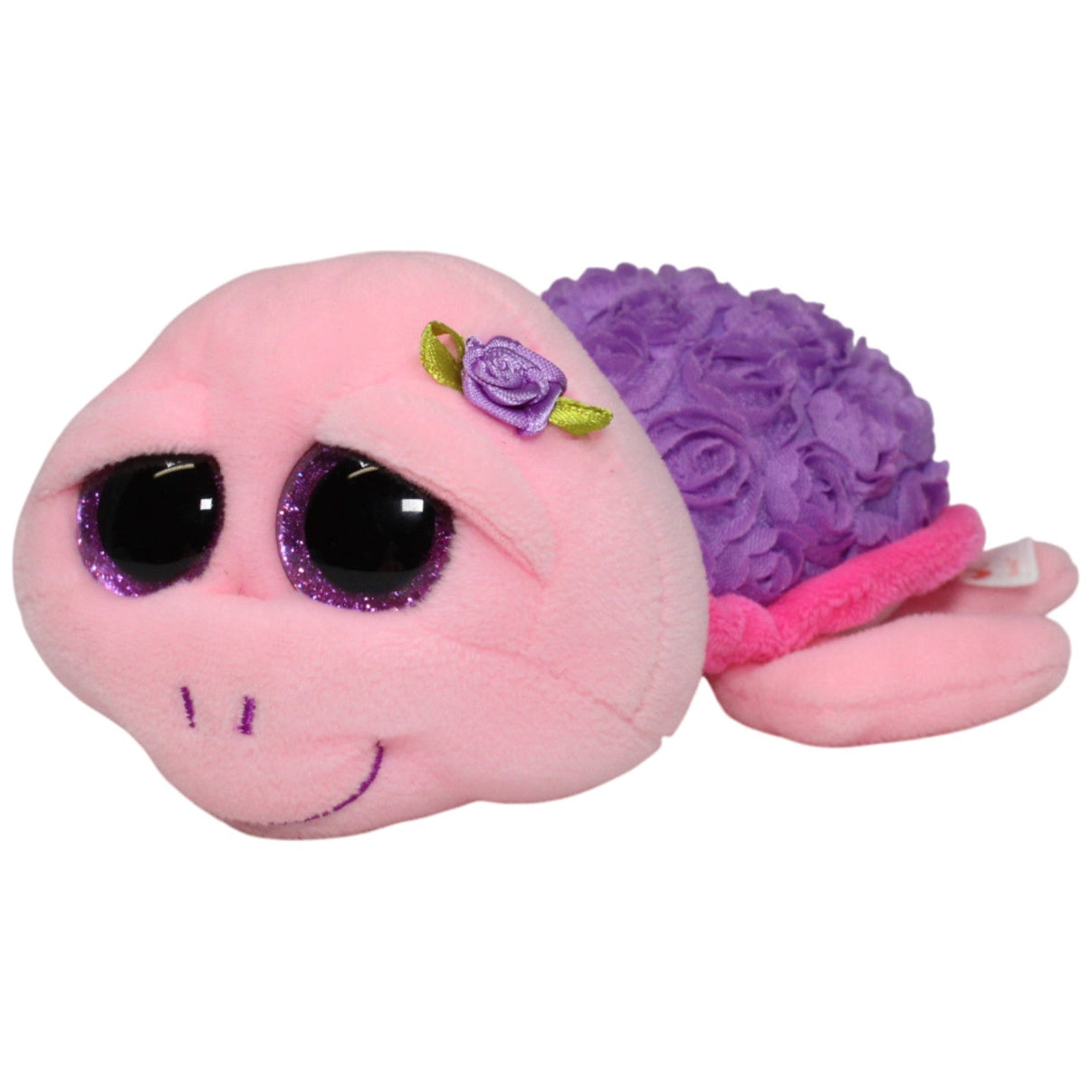 123000018595 TY Rosa Schildkröte Rosie mit Blumen - Panzer Kuscheltier Kumpel Leo 18cm 2014 _GREEN WEEK_