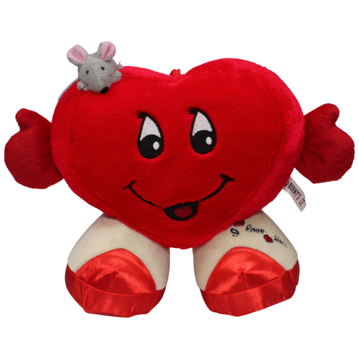 123000018621 BERNY´S Lachendes "I Love You" Herz mit Maus Plüschfigur Kumpel Leo 30cm _GREEN WEEK_ ebay - 20 - stofftiere