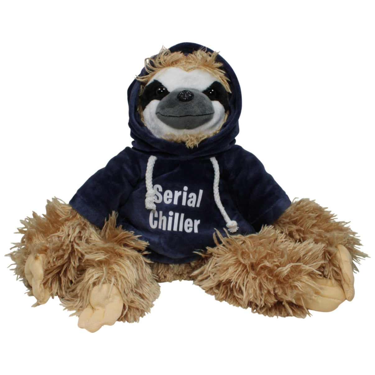 123000018680 Jafri Toys XL Faultier mit Hoodie "Serial Chiller" Kuscheltier Kumpel Leo 48cm Beige Blau