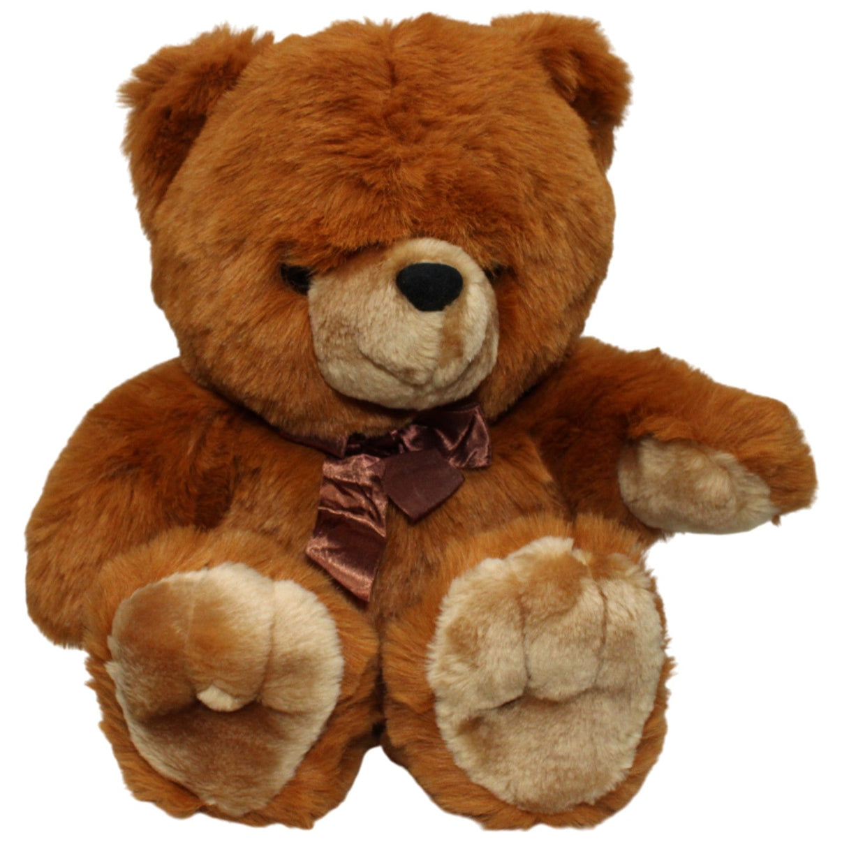 123000018685 Kofur Handelsgesellschaft XL Teddybär mit brauner Schleife Kuscheltier Kumpel Leo 47cm Beige Braun