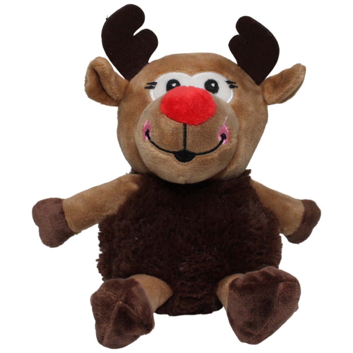 123000018699 Windel Süßes Rentier mit roter Nase Kuscheltier Kumpel Leo 25cm Beige Braun