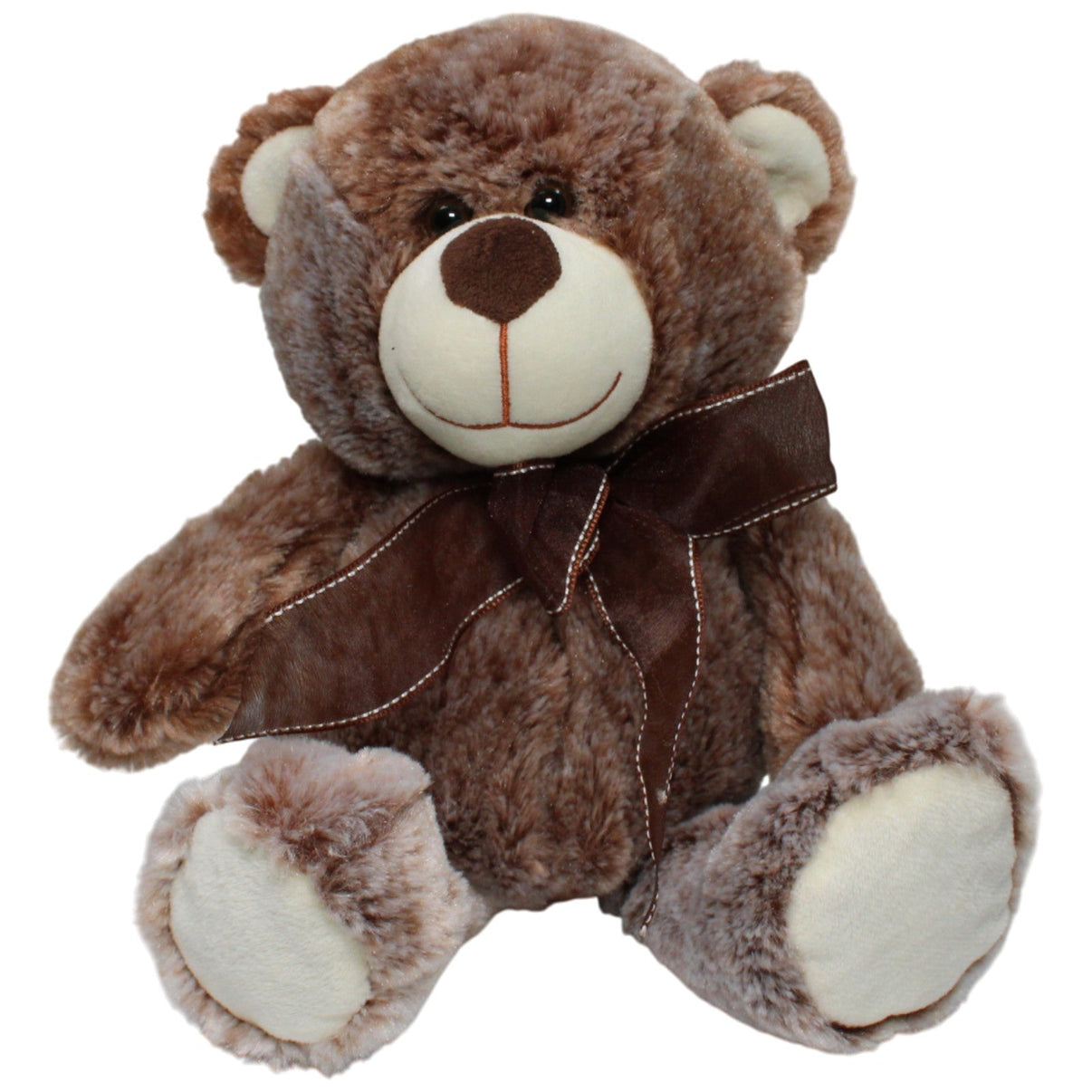 123000018719 Heunec XL weicher Teddybär mit Schleife, braun Kuscheltier Kumpel Leo 40cm Beige Braun