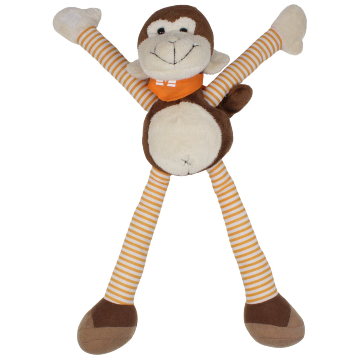 123000018732 Unbekannt Volksbank, XL Schlenker - Affe mit Klett Kuscheltier Kumpel Leo 48cm Affe Beige