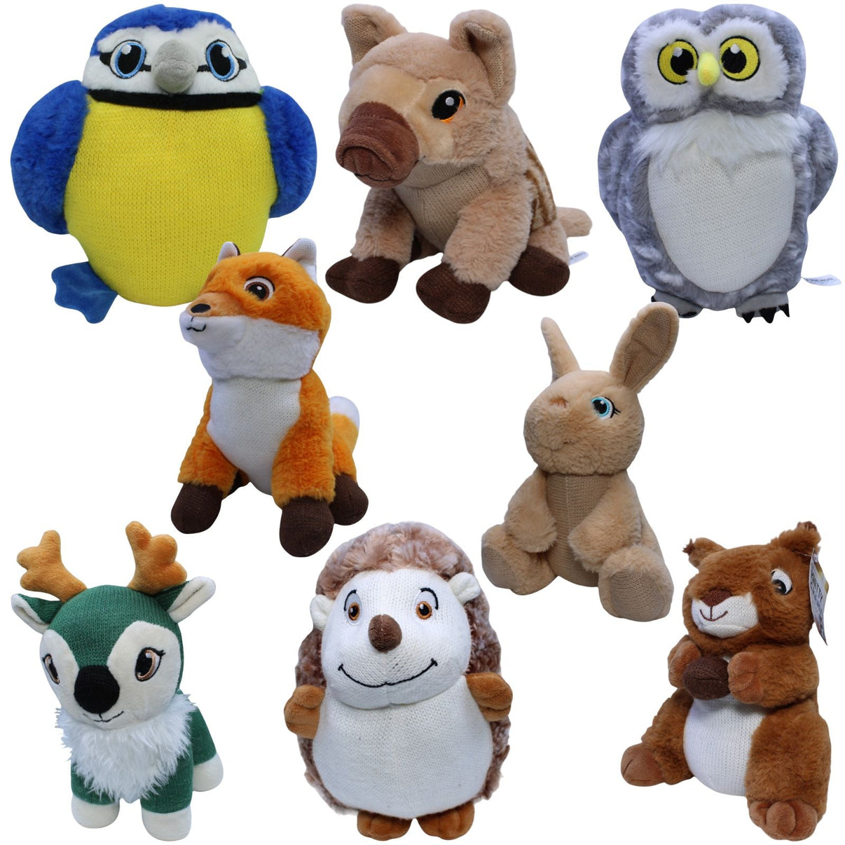 123000018739 Boost Collectibles Knitty Friends Forest, Komplettset Kuscheltier Kumpel Leo 23cm 25cm Beige