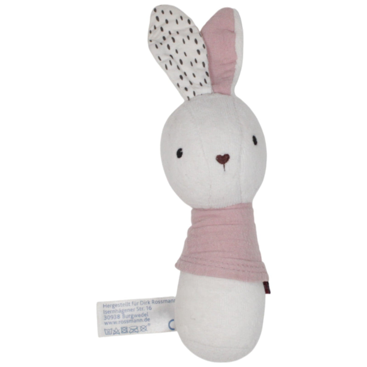 123000018768 Babydream Weißer Hase mit Herz - Nase Greifling mit Rassel Kumpel Leo 20cm ebay - baby - sonstiges Gebraucht