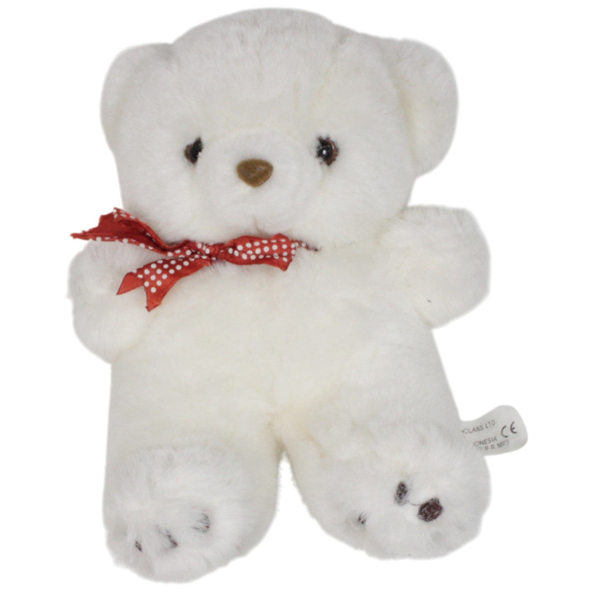 123000018769 D.S. Nicholass Schöner weißer Teddybär mit roter Schleife Kuscheltier Kumpel Leo 20cm _Vintage_ ebay - 20 - stofftiere