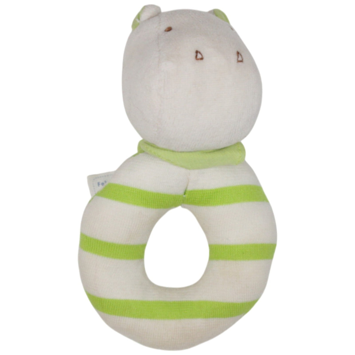123000018778 Fehn Nilpferd, weiß - grün gestreift Greifling mit Rassel Kumpel Leo 14cm ebay - baby - sonstiges Fehn