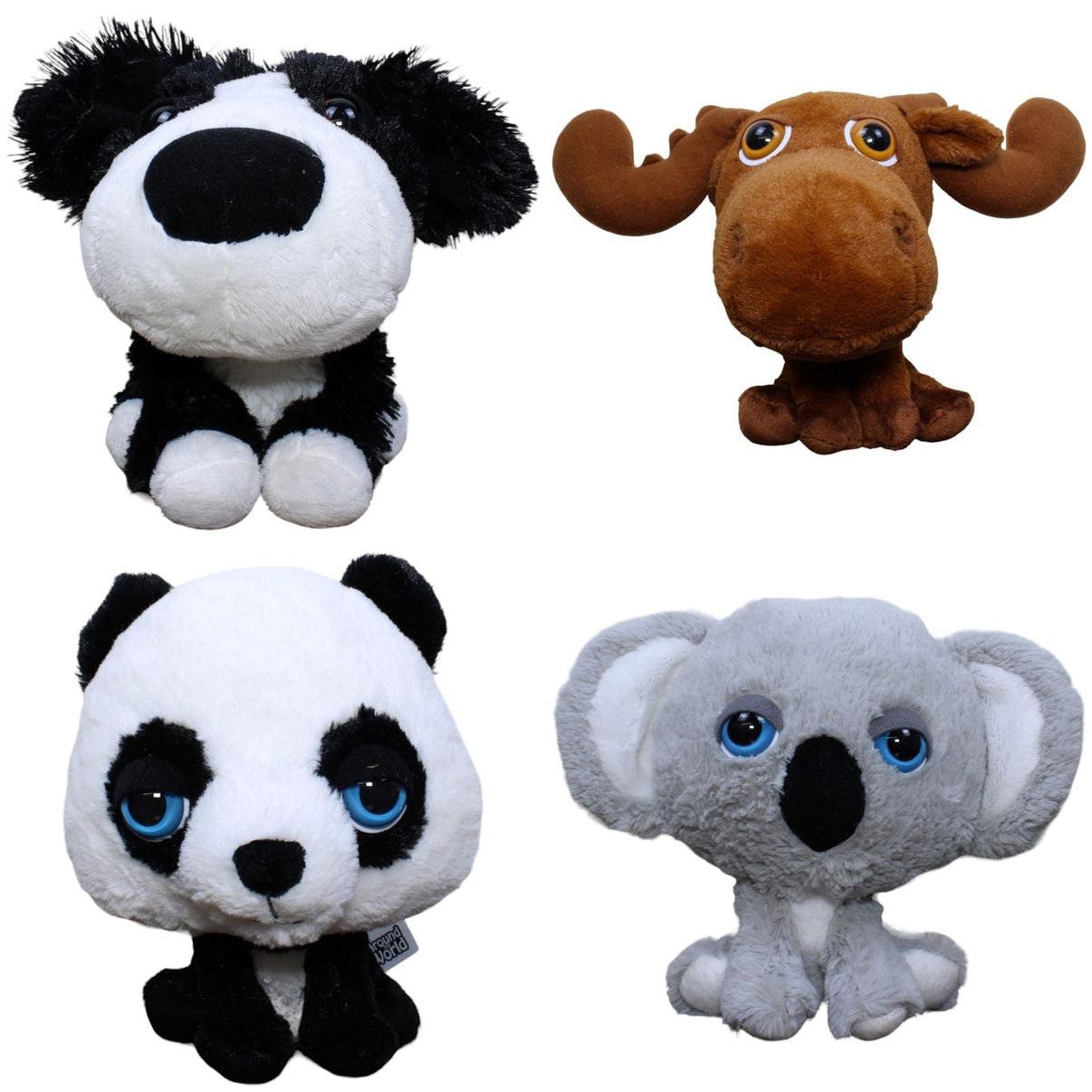 123000018815 TCC Global Big Headz, Tierfreunde aus aller Welt Kuscheltier Kumpel Leo 20cm 25cm Braun