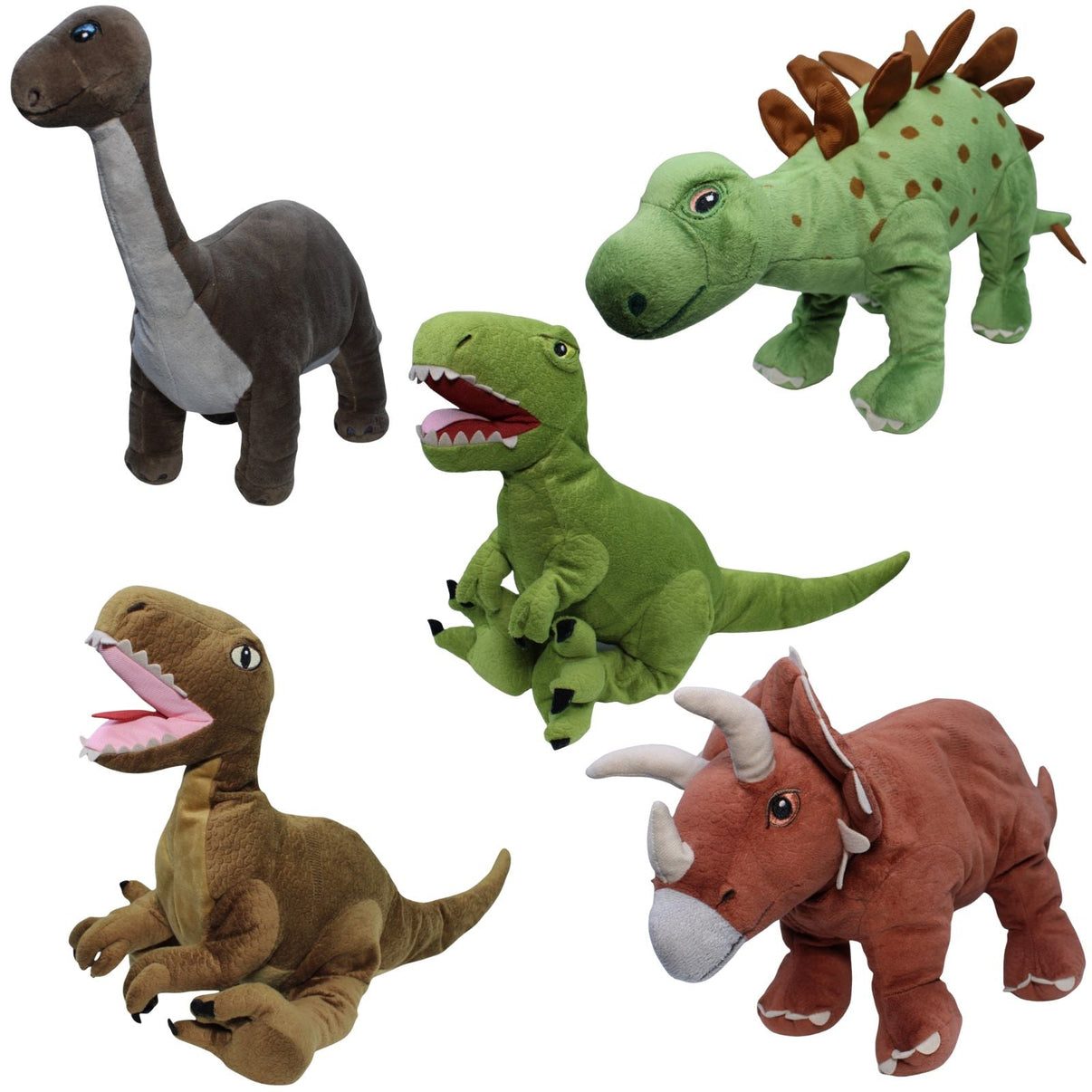 123000018830 IKEA Dinosaurier JÄTTELIK, 5er - Set Kuscheltier Kumpel Leo 35cm 55cm Braun