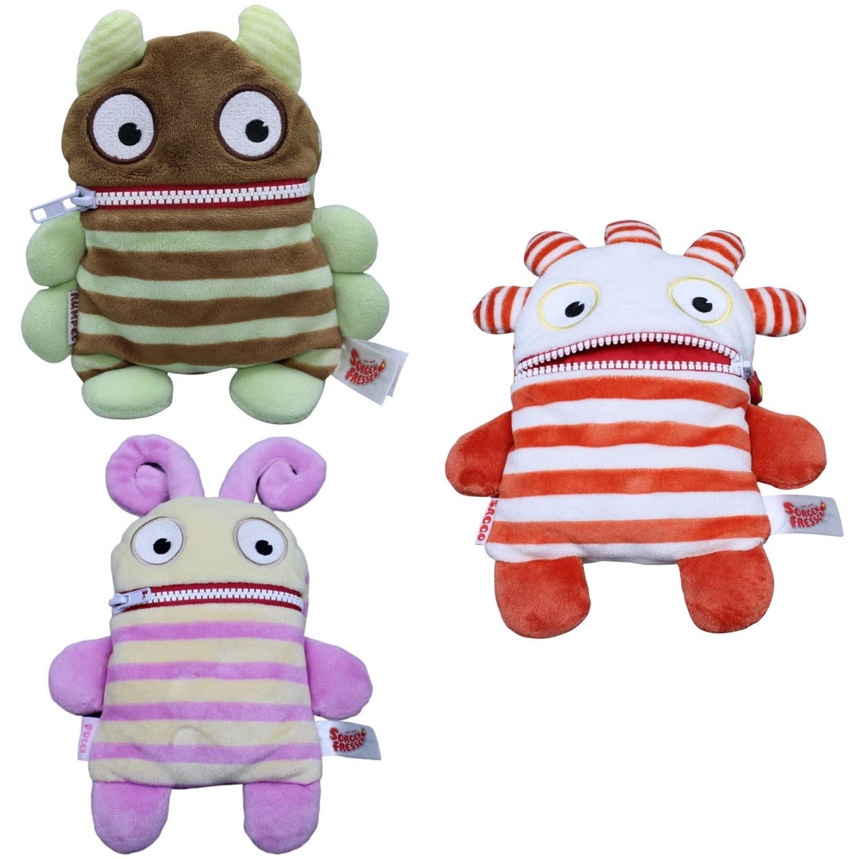 123000018856 Schmidt Sorgenfresser 3er - Set Kuscheltier Kumpel Leo 21cm 26cm Braun