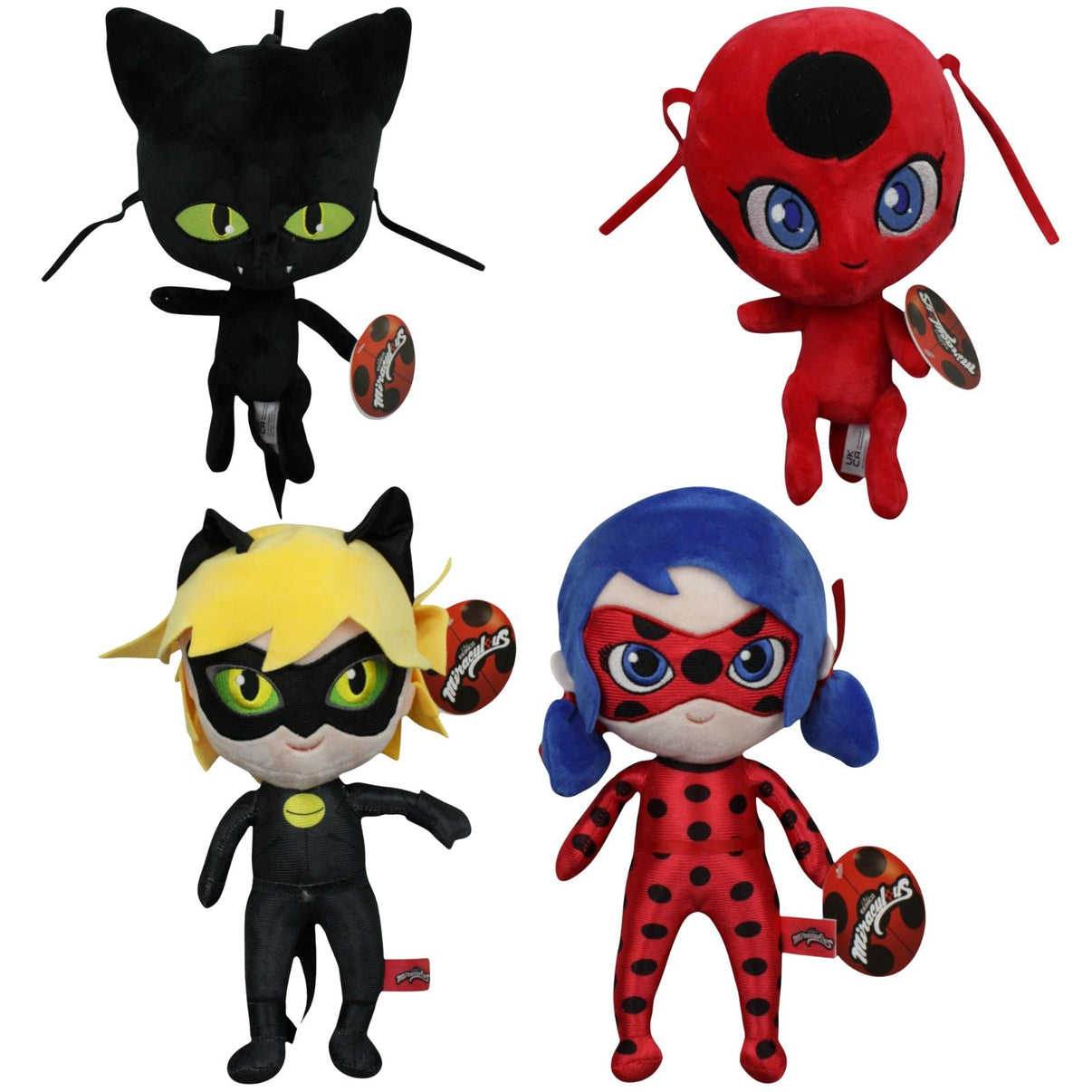 123000018867 Play by Play Miraculous, 4er - Set Plüschfigur Kumpel Leo 30cm 35cm Beige