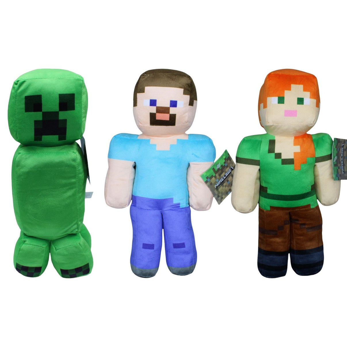 123000018870 Play by Play Minecraft 3er - Set - Creeper, Steve, Alex Plüschfigur Kumpel Leo 30cm Charakter ebay - neu - stofftiere