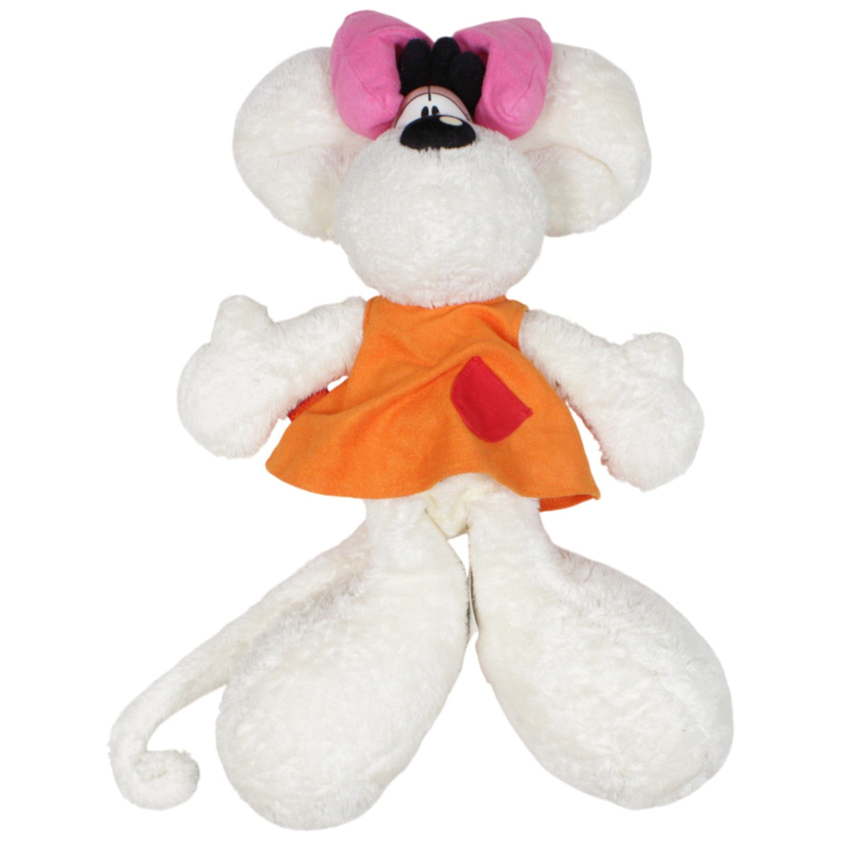 123000018872 Depesche Diddlina mit orangem Kleid, groß Kuscheltier Kumpel Leo 35cm _Vintage_ ebay - stofftiere