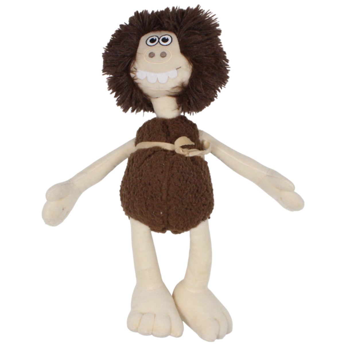 123000018879 Landahl & Baumann XL Steinzeitmensch Dug aus Early Man Plüschfigur Kumpel Leo 45cm Beige Braun