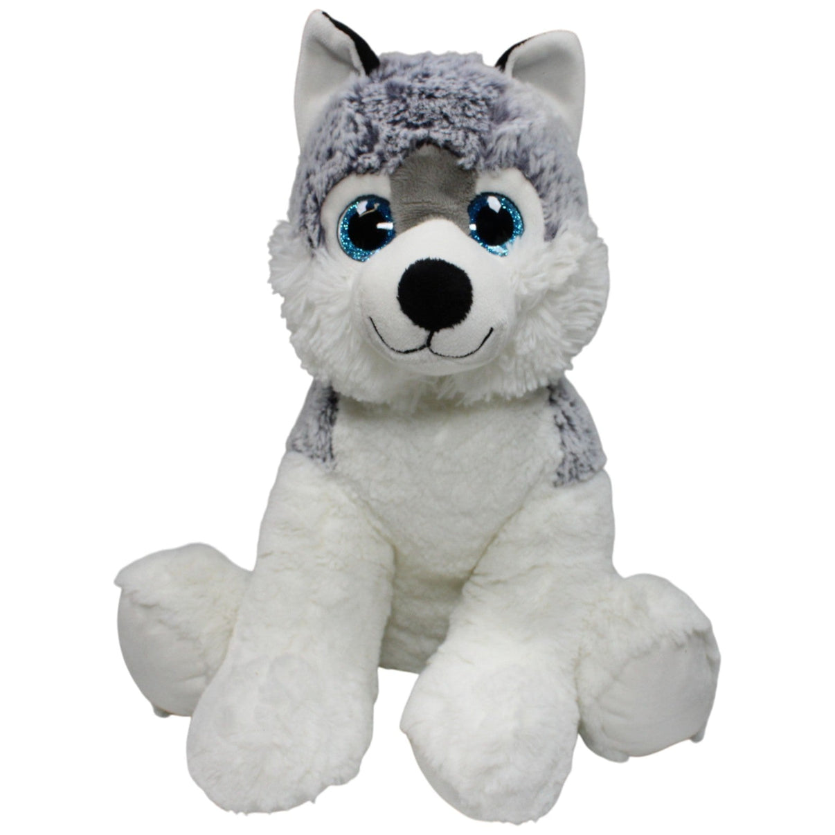 123000018887 Sky Plush Cuddles & friends, großer Husky mit Stauraum Kuscheltier Kumpel Leo 37cm ebay - 20 - stofftiere Gebraucht