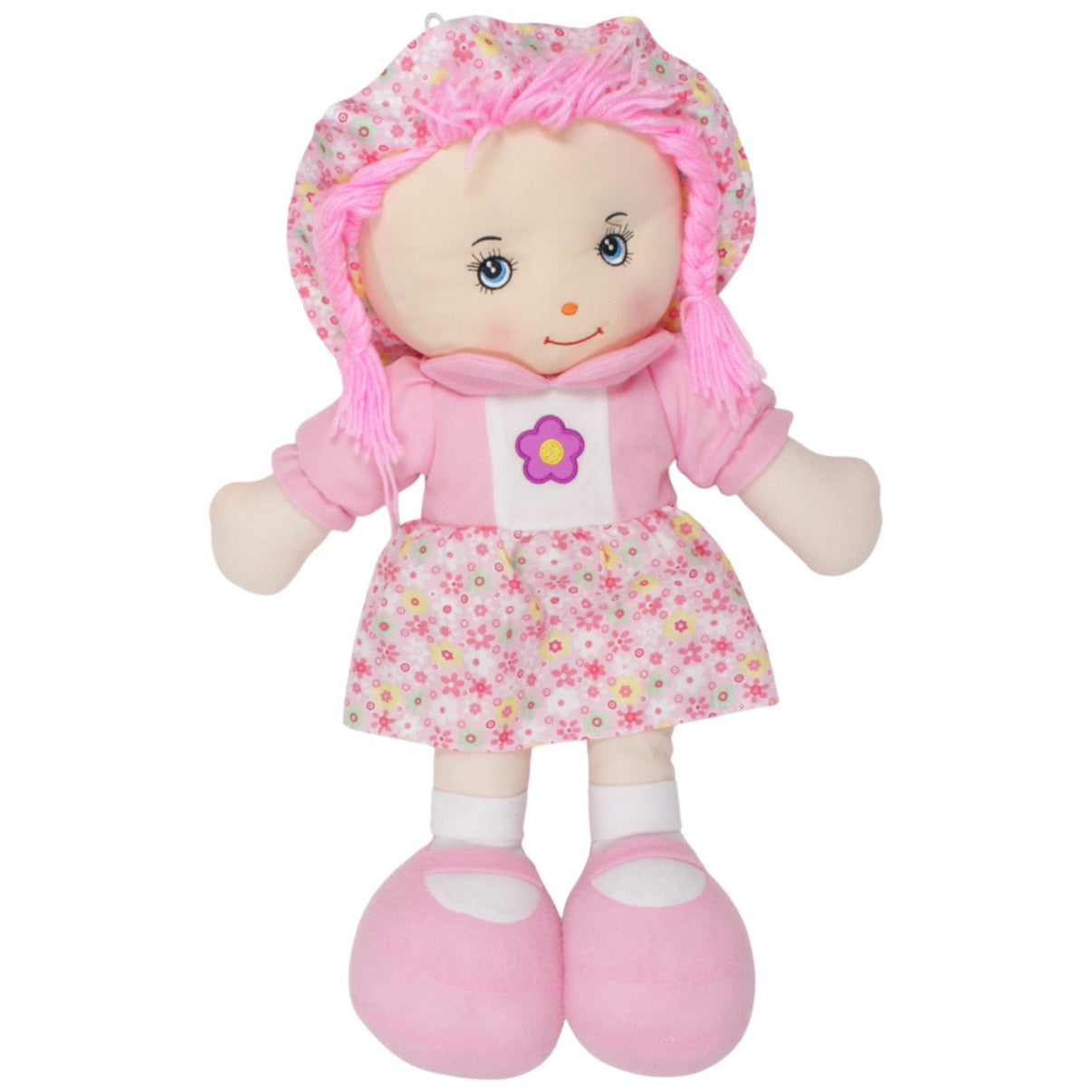 123000018888 Unbekannt XL Mädchen mit Blumenkleidung & pinken Haaren Puppe Kumpel Leo 45cm Beige ebay - 20 - stofftiere
