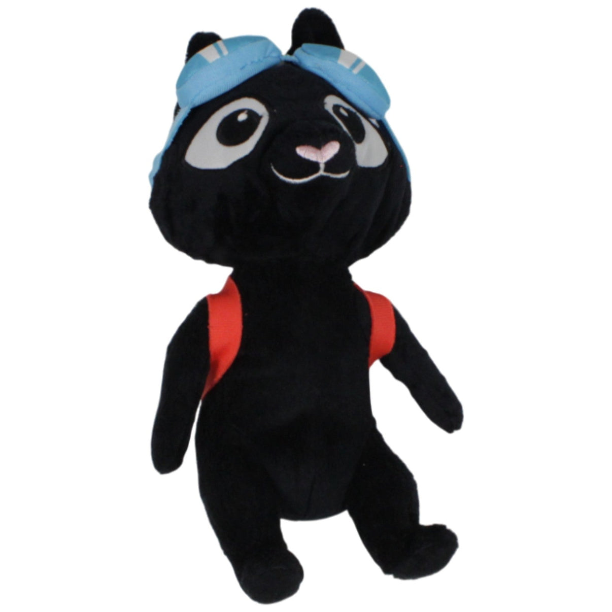 123000018908 IKEA Schwarze Katze mit Brille und Rucksack, LATTJO Kuscheltier Kumpel Leo 28cm Blau ebay - stofftiere