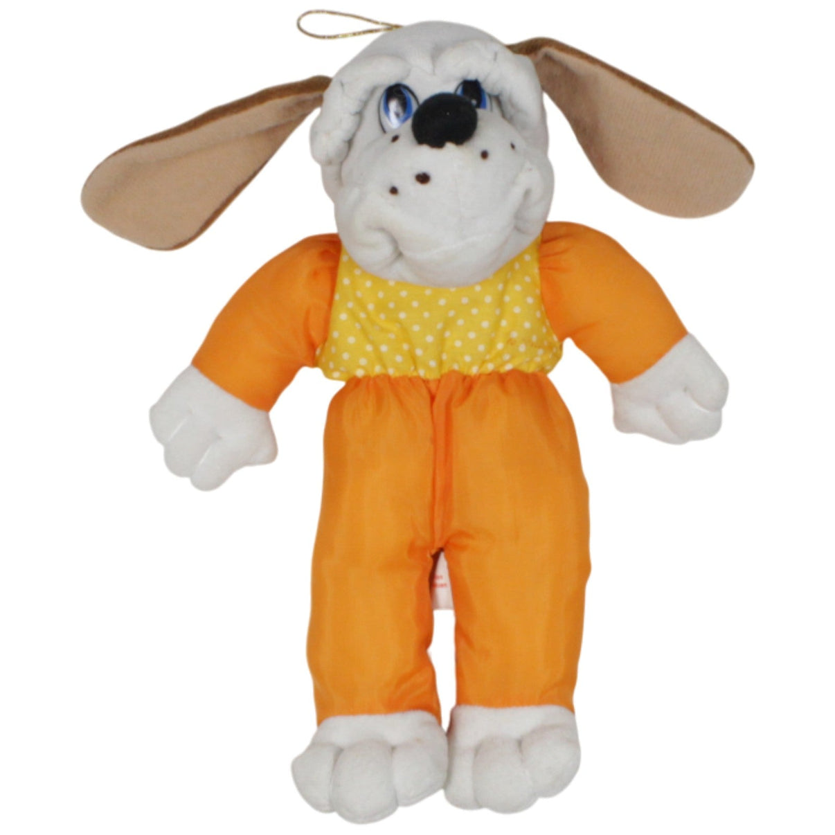 123000018923 Bauer Knautschi Hund, orange Kuscheltier Kumpel Leo 25cm _Vintage_ ebay - stofftiere