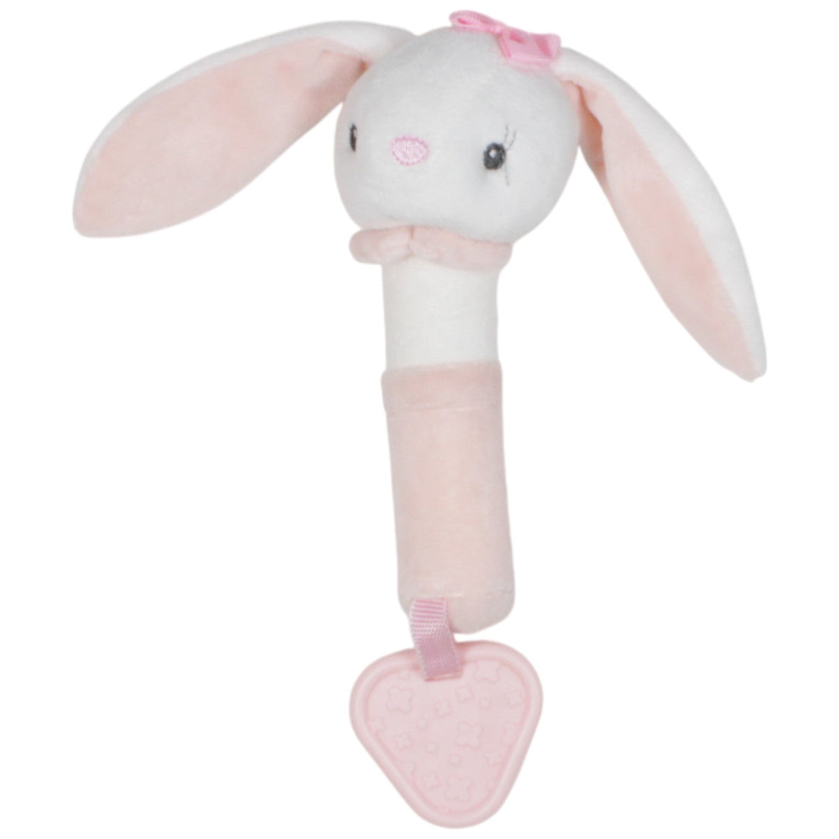 123000018924 Unbekannt Süßer Hase, weiß - rosa Greifling mit Quietscher Kumpel Leo 16cm ebay - baby - sonstiges Gebraucht
