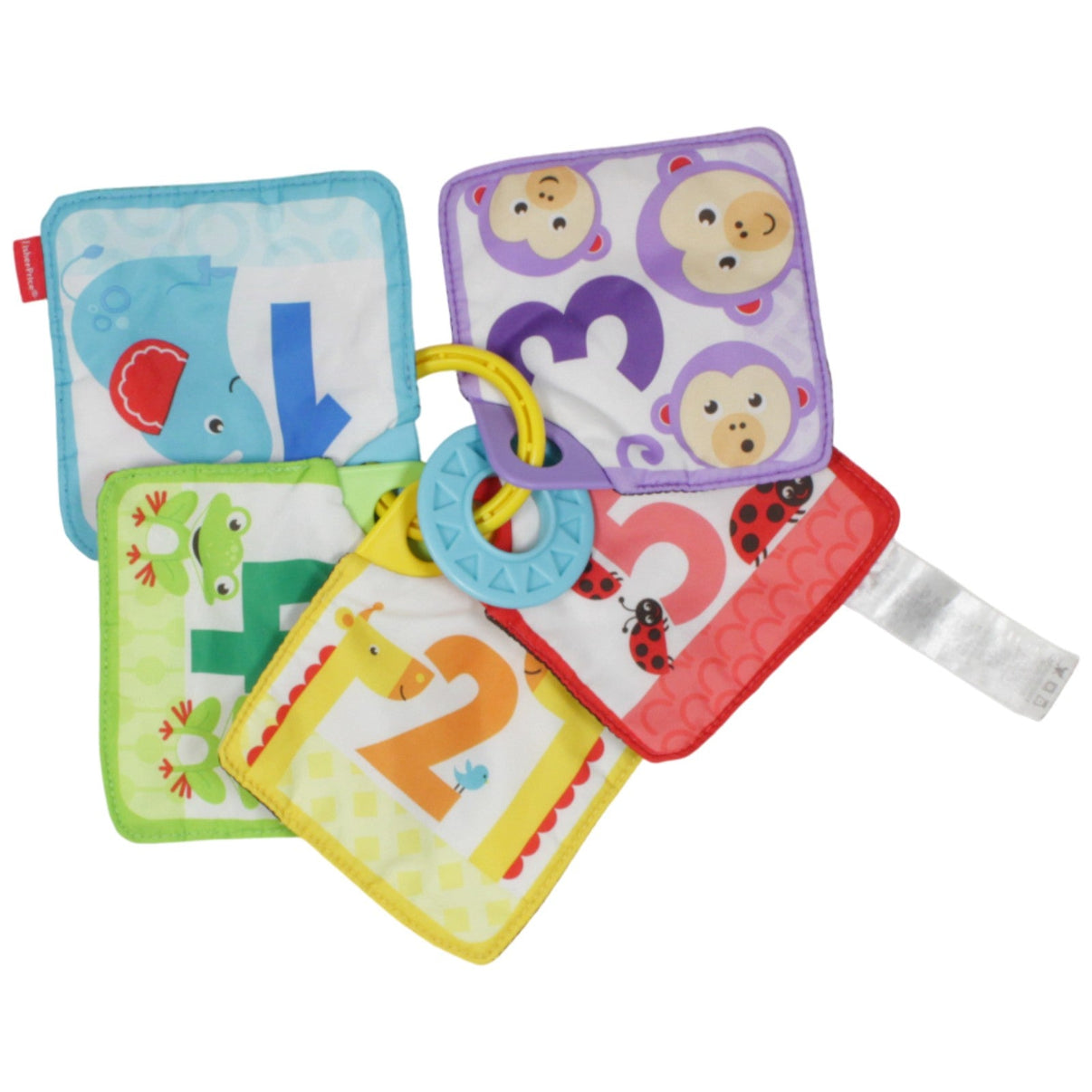 123000018930 Fisher - Price Zahlen, Formen & Tiere Stoffbuch Kumpel Leo 11cm Affe Alligator