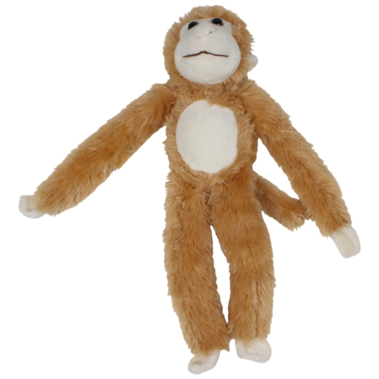 123000019029 TEDI Kuschel - Freunde, Schlenker Affe mit Klett - Händen Kuscheltier Kumpel Leo 37cm Affe Braun