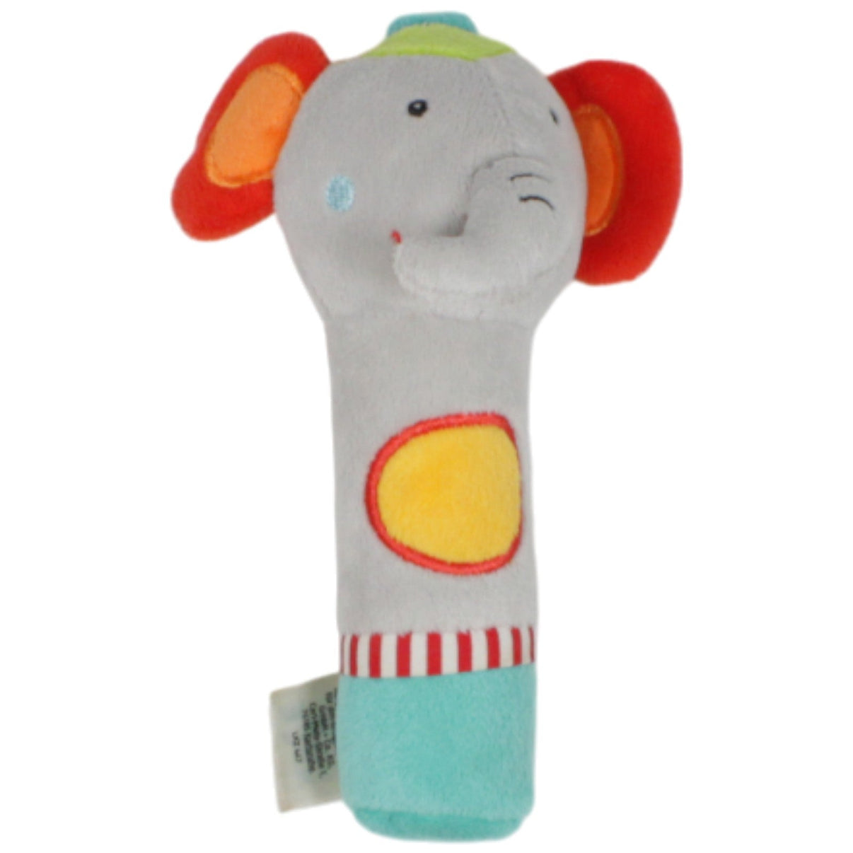 123000019065 PUSBLU Elefant Greifling mit Quietscher Kumpel Leo 17cm Blau dm