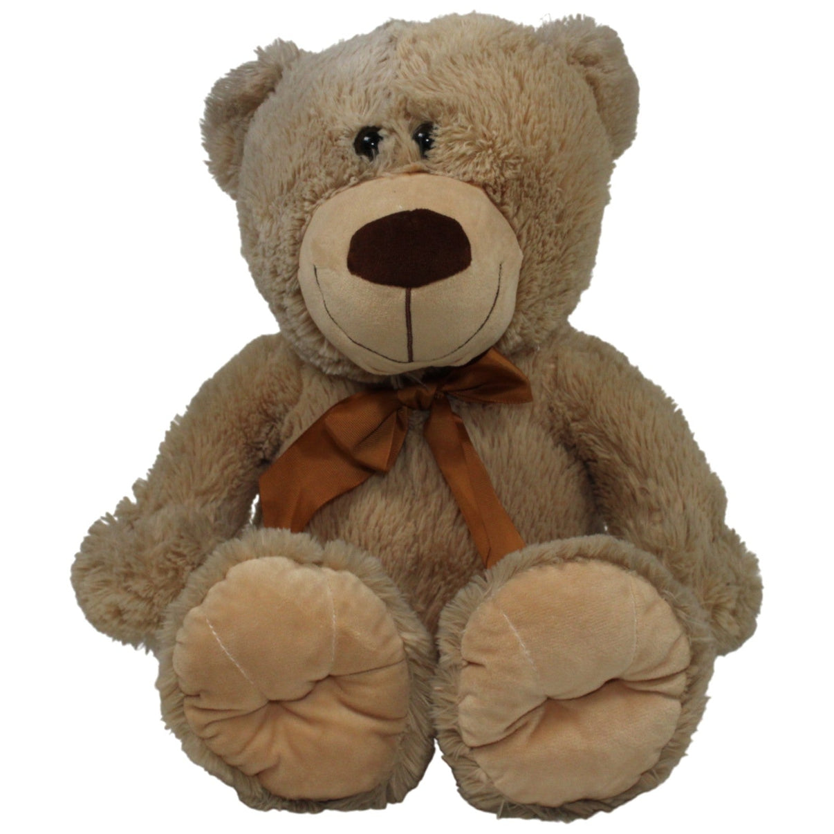 123000019212 Smiki XL Teddybär mit Schleife, hellbraun Kuscheltier Kumpel Leo 55cm Beige Braun