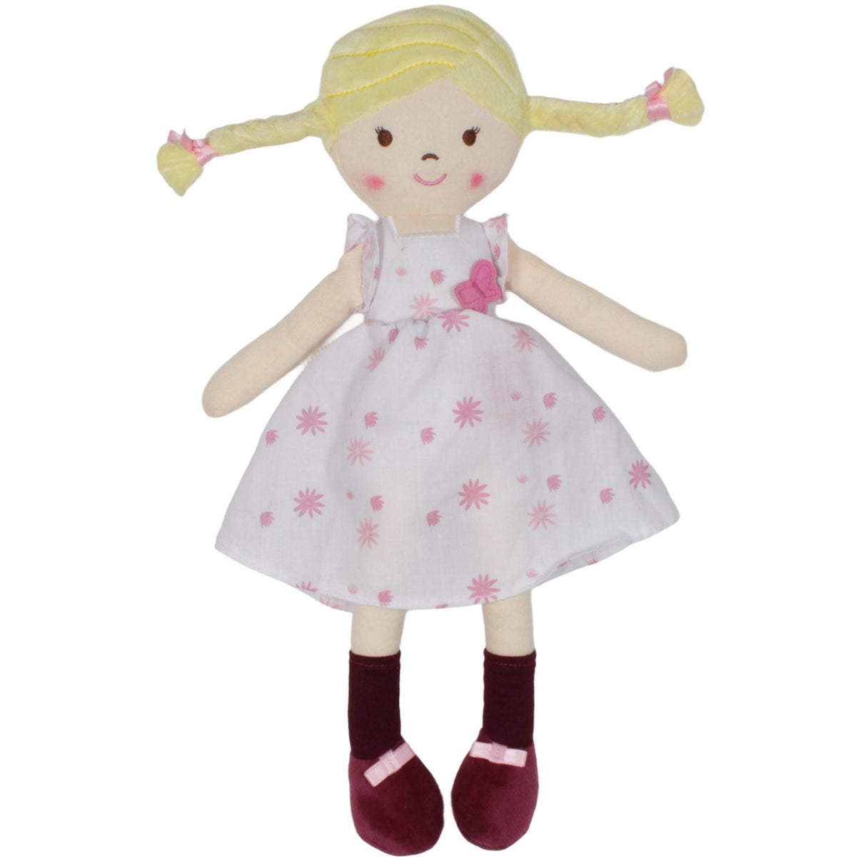 123000019260 OWIM Playtive, blondes Mädchen mit Blumenkleid Stoffpuppe Kumpel Leo 39cm Beige ebay - stofftiere