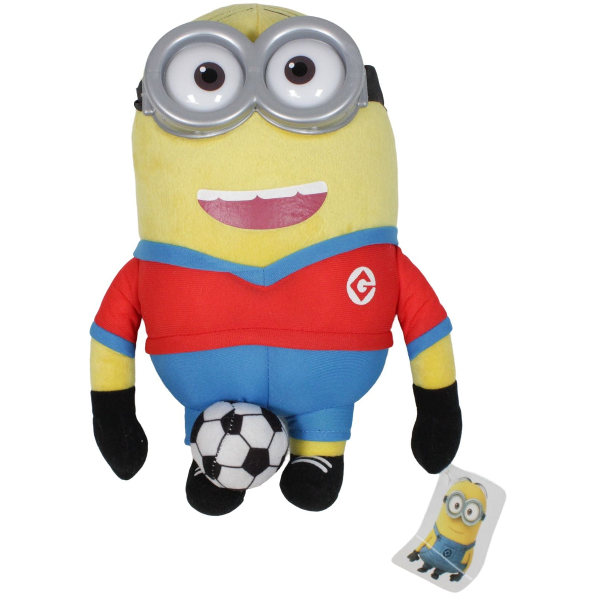 123000019306 Whitehouse Leisure Minion mit zwei Plastikaugen als Fußballspieler Plüschfigur Kumpel Leo 28cm Charakter ebay - neu - stofftiere