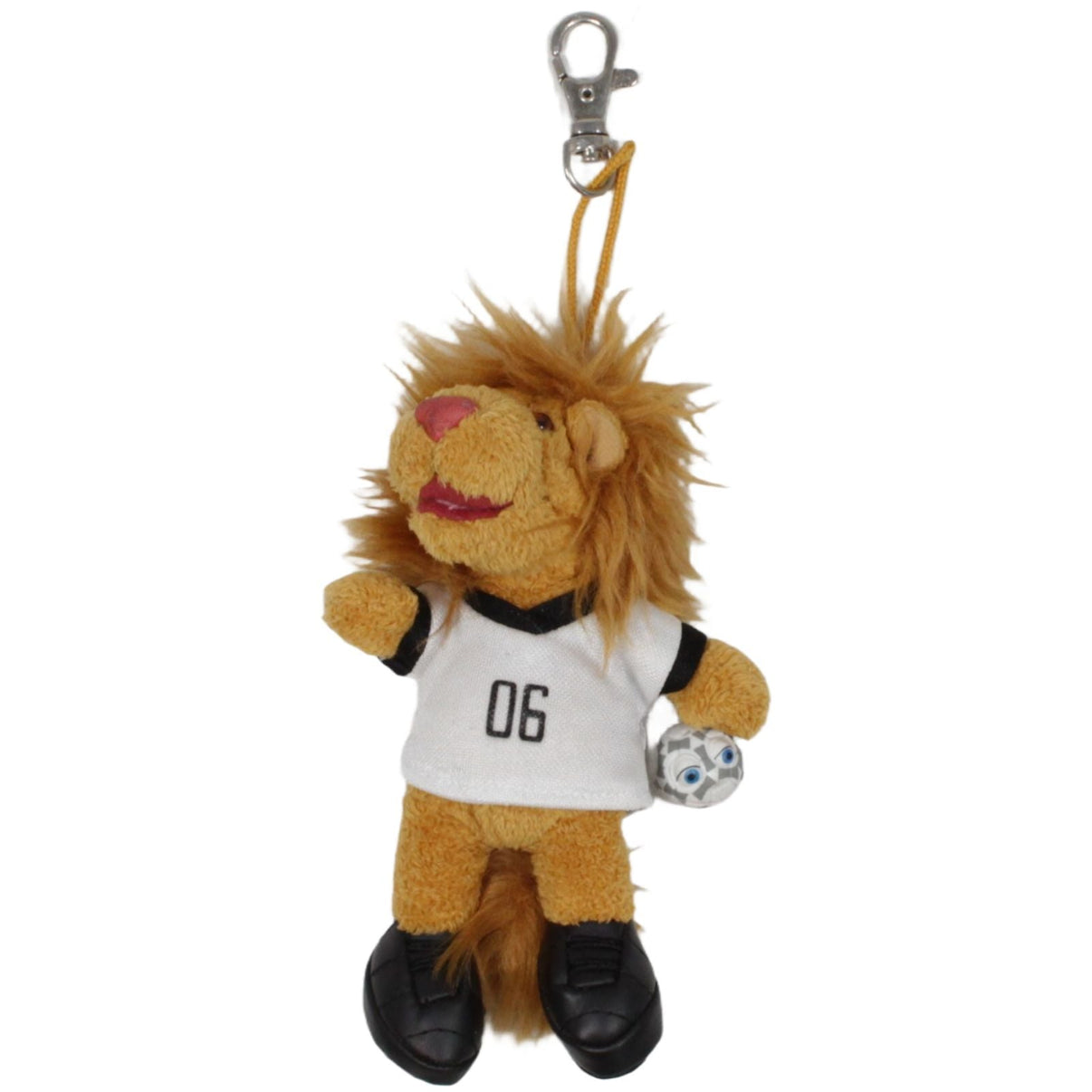 123000019319 NICI FIFA WM 2006 Maskottchen, Goleo mit Ball Schlüsselanhänger Kumpel Leo 15cm Braun ebay - taschen - rucksaecke