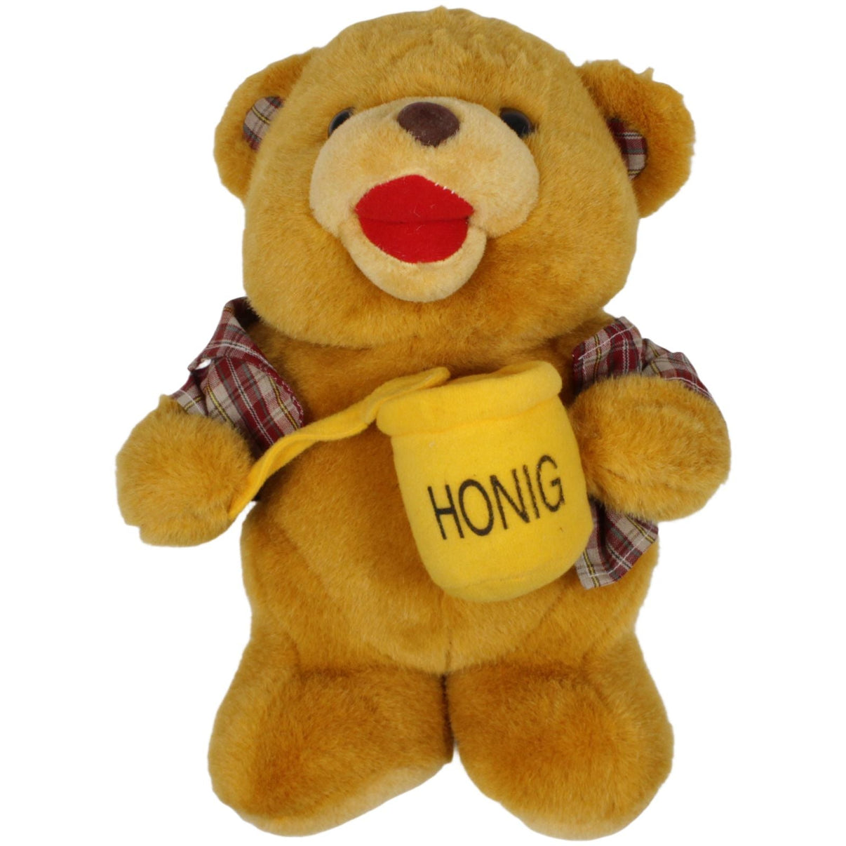 123000019359 Simba Friends & More, süßer Bär mit Honigtopf Kuscheltier Kumpel Leo 31cm Beige Braun