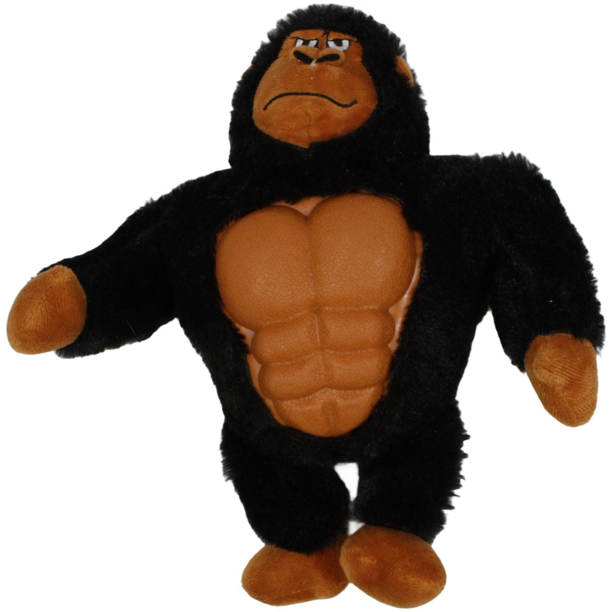 123000019381 Unbekannt Muskulöser Gorilla mit Quietscher Hundespielzeug Kumpel Leo 27cm Affe Braun