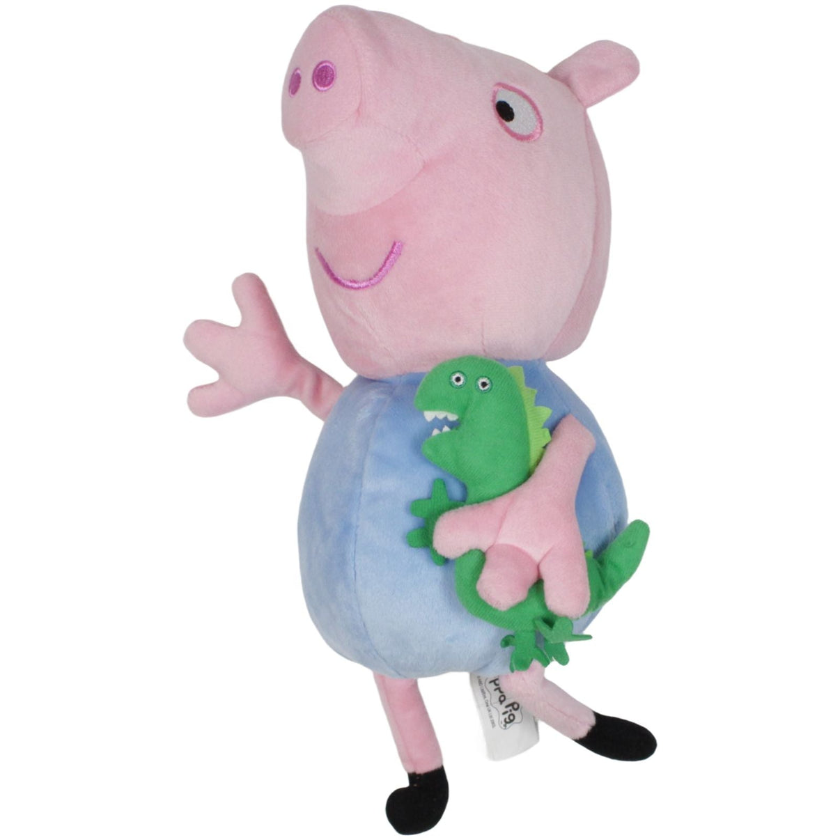 123000019387 Jazwares Schorsch mit Sausia aus Peppa Wutz Plüschfigur Kumpel Leo 33cm Blau Charakter