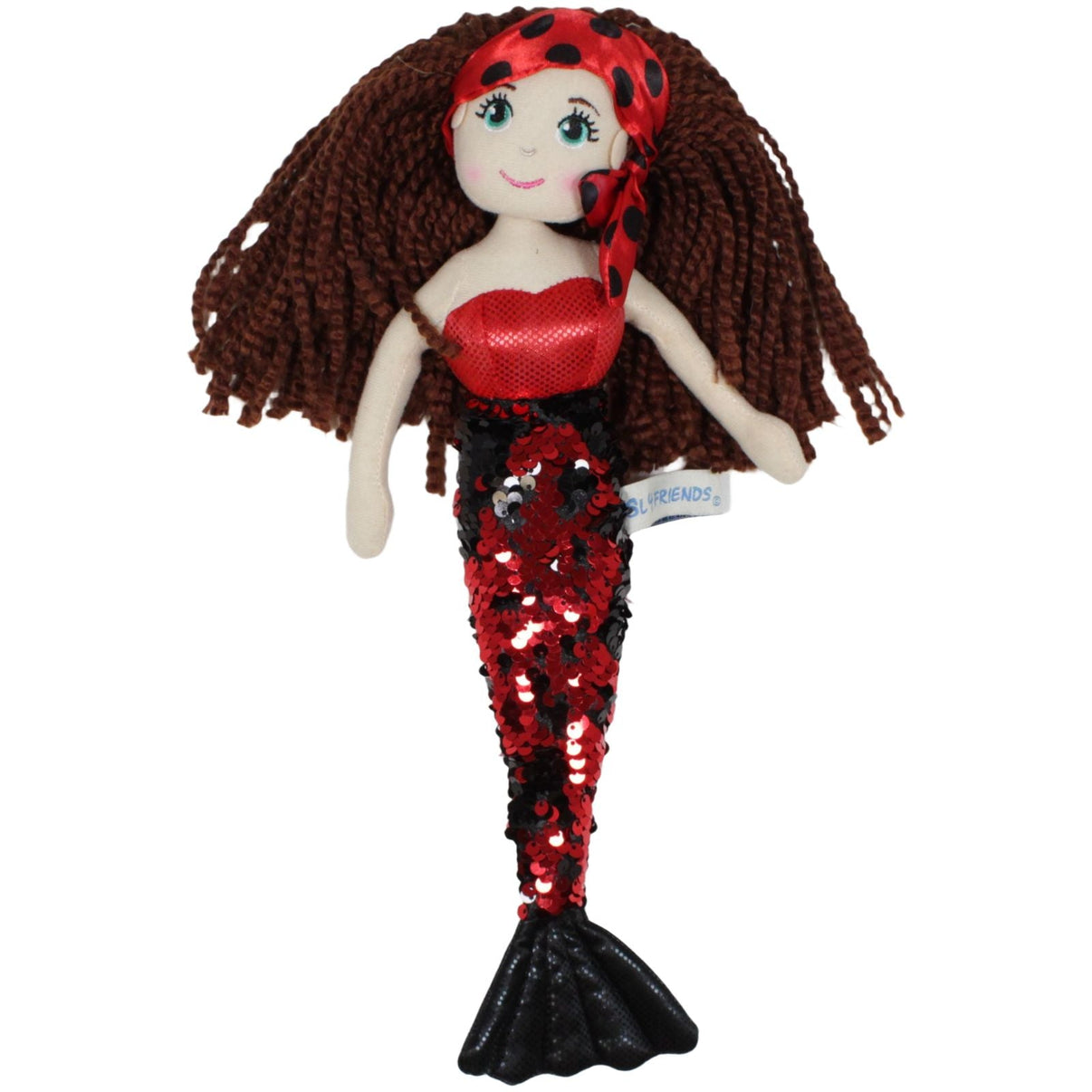 123000019430 SL - Geschenke Meerjungfrau mit Pailletten Flosse, rot - schwarz Plüschfigur Kumpel Leo 35cm Beige ebay - stofftiere