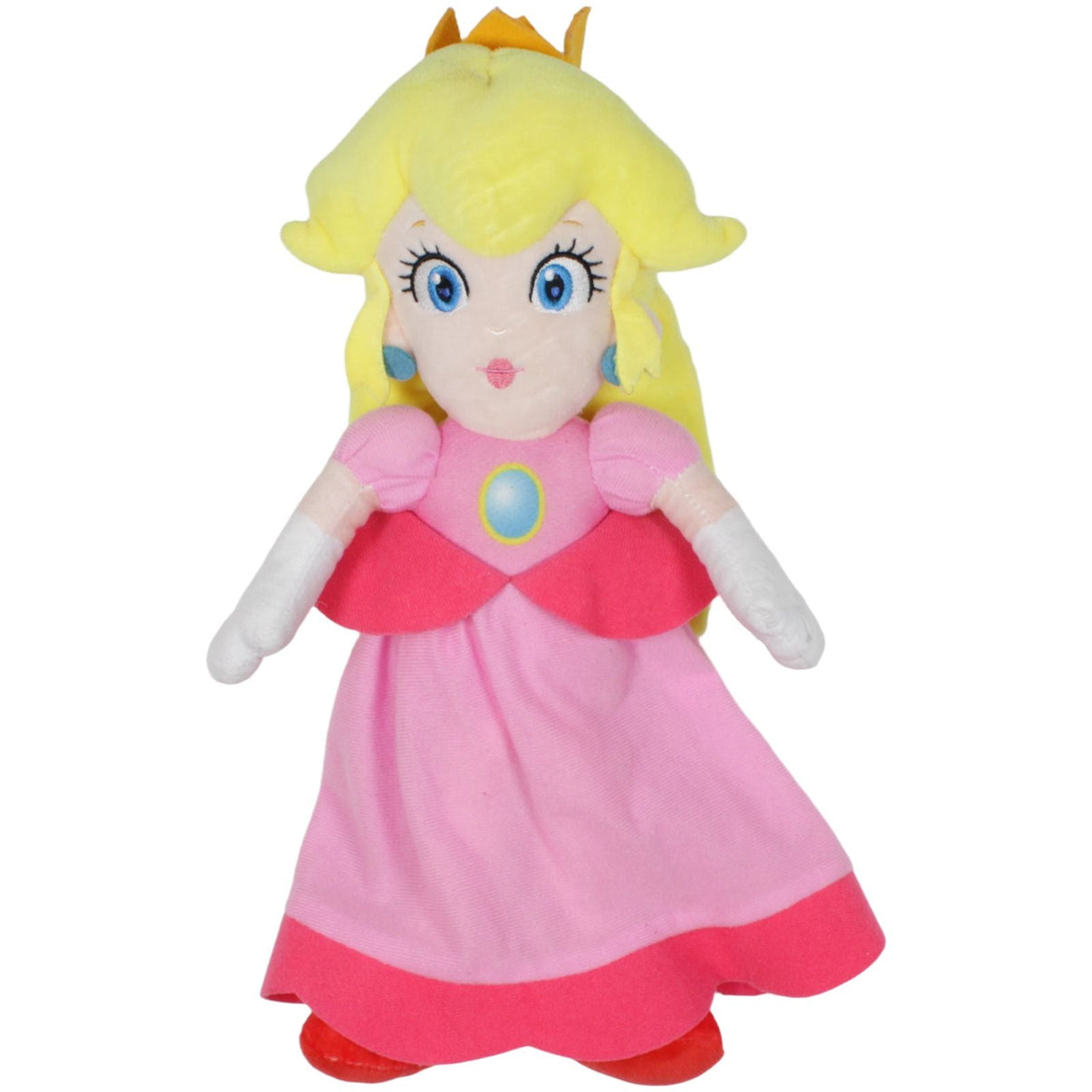 123000019436 Whitehouse Leisure Prinzessin Peach aus Super Mario, groß Plüschfigur Kumpel Leo 2022 35cm Beige