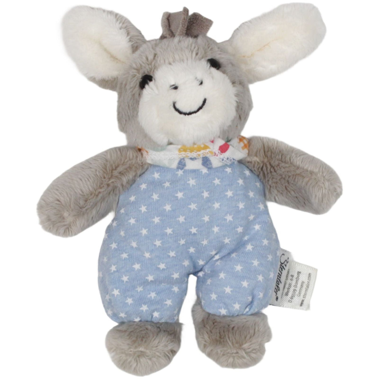 123000019468 Sterntaler Esel Emmi Spielfigur mit Rassel Kumpel Leo 17cm Beige Blau