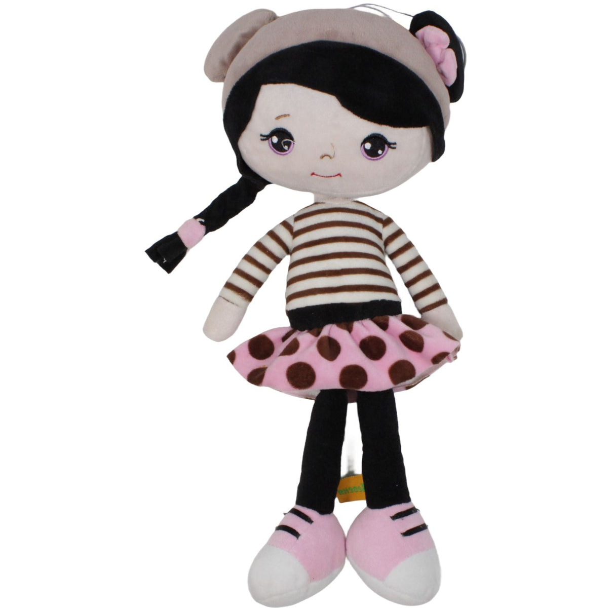 123000019474 Unbekannt XL Schlenker Mädchen mit gepunktetem Rock Puppe Kumpel Leo 40cm ebay - stofftiere Gebraucht