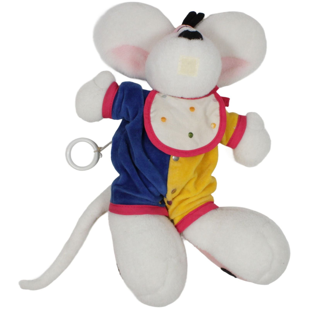 123000019510 Depesche Baby - Diddl mit Latz im blau/gelben Body Kuscheltier Kumpel Leo 30cm _Vintage_ Blau