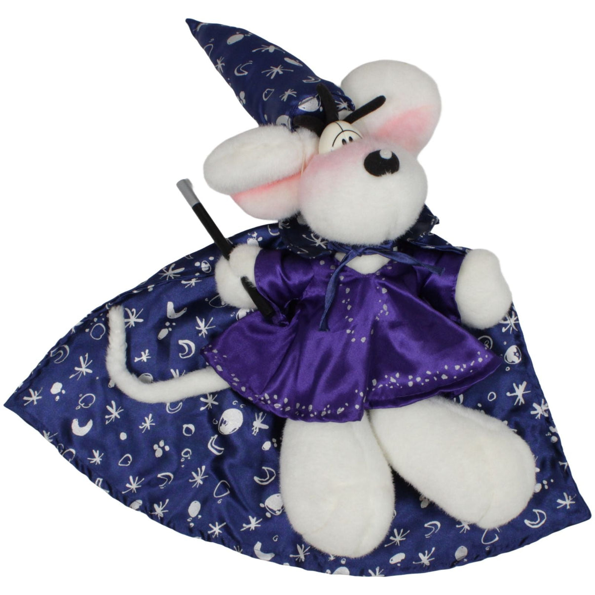 123000019516 Depesche Zauberer Diddl - Maus mit Umhang Kuscheltier Kumpel Leo 35cm _Vintage_ Blau