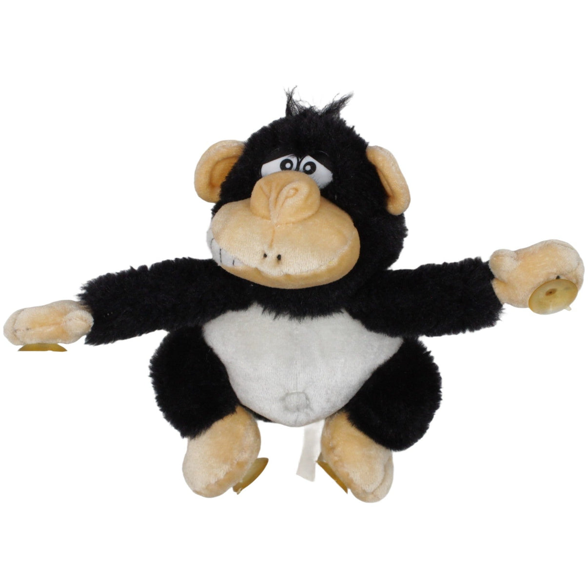 123000019527 Depesche Süßer Affe mit Saugnäpfen, schwarz Kuscheltier Kumpel Leo 20cm _Vintage_ Affe