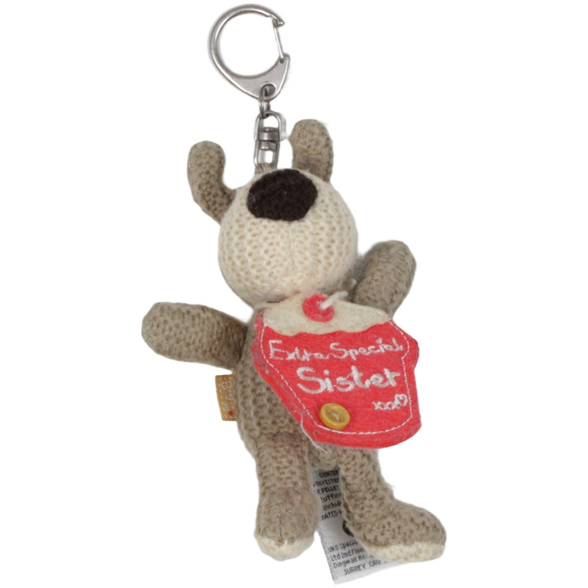 123000019537 Boofle Hund in Strickoptik "Extra Special Sister" Schlüsselanhänger Kumpel Leo 13cm Braun ebay - taschen - rucksaecke
