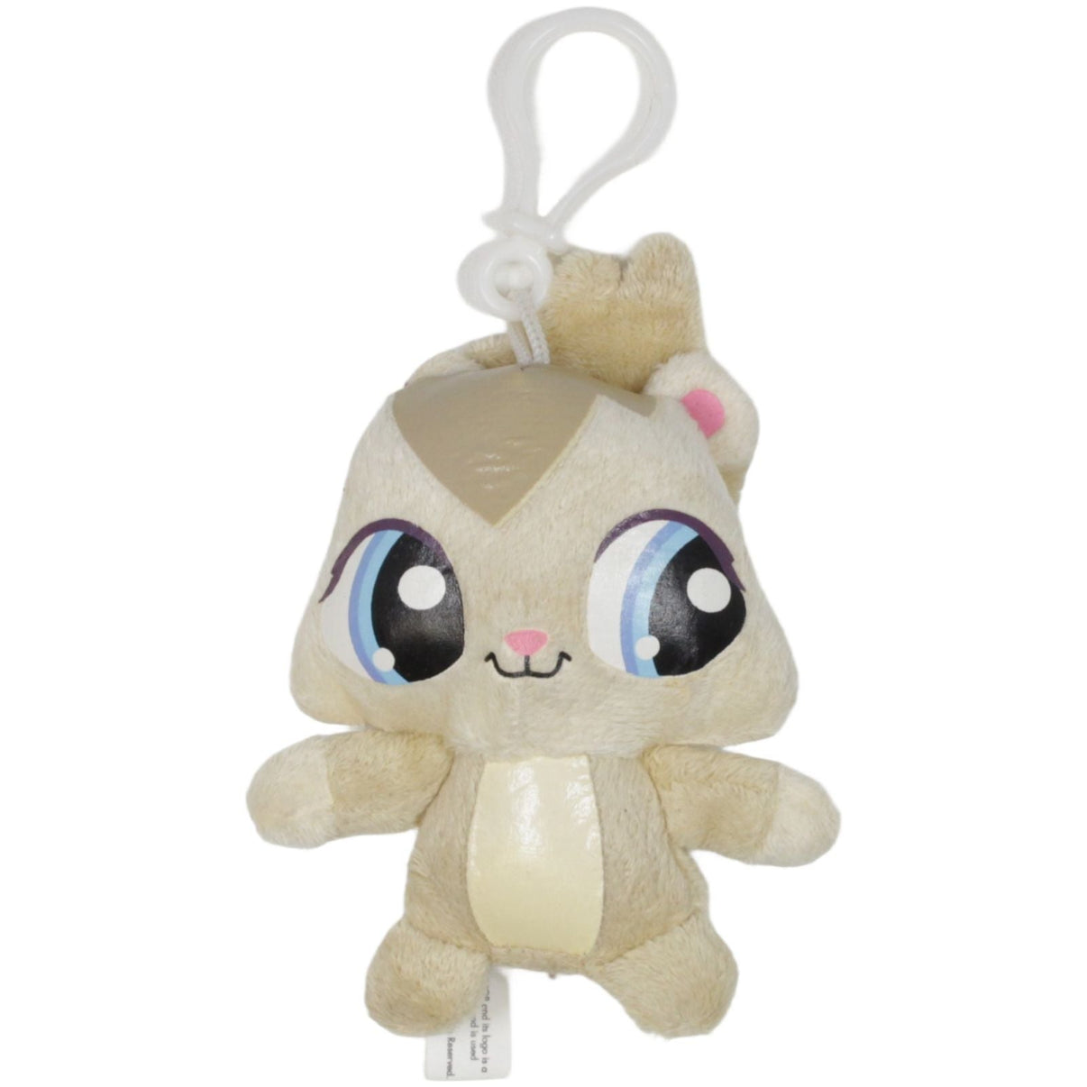 123000019574 Hasbro Little Pet Shop, Eichhörnchen Schlüsselanhänger Kumpel Leo 13cm 2002 Beige