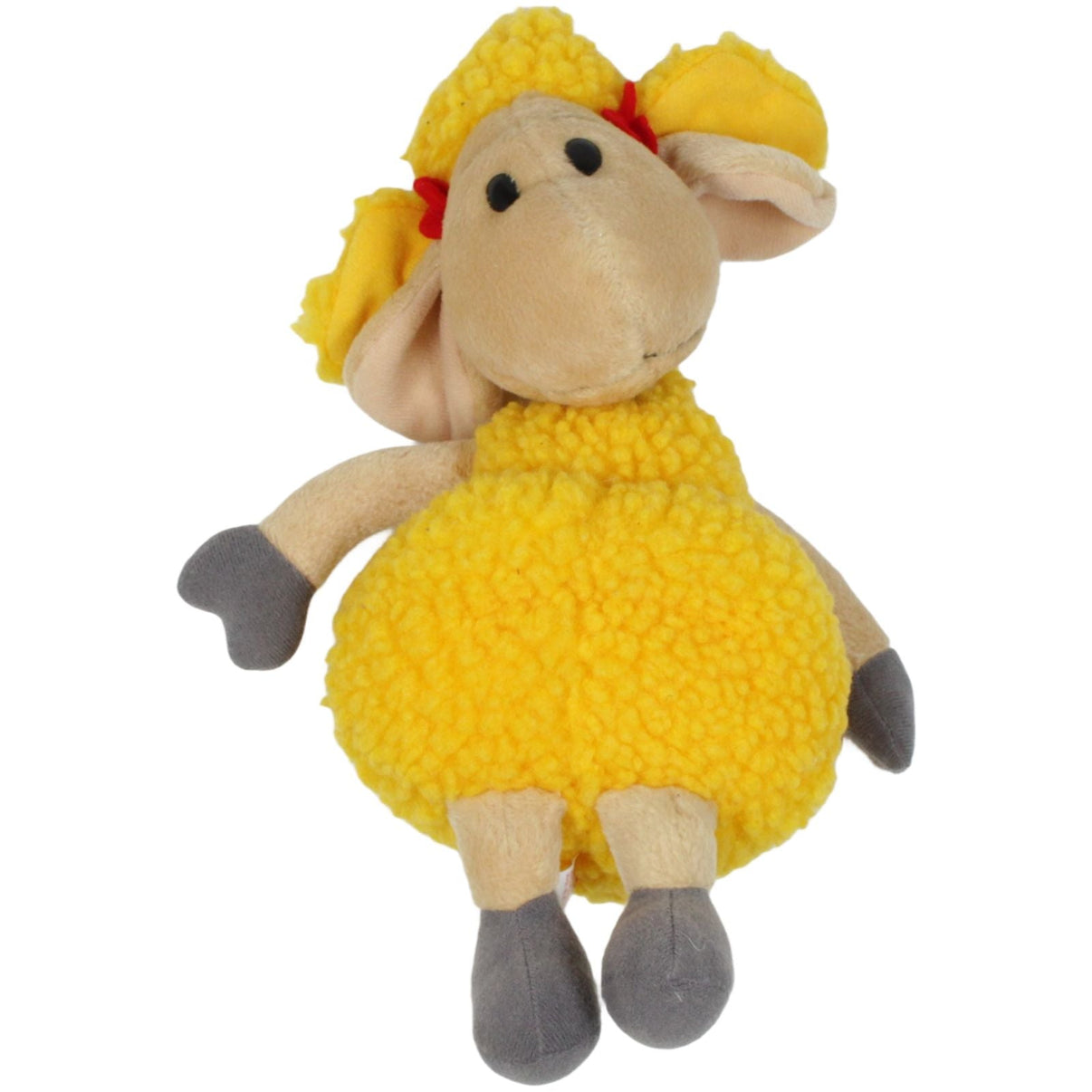 123000019602 EBO Plüschtiere Lamm mit gelben Fell Kuscheltier Kumpel Leo 25cm Beige ebay - stofftiere