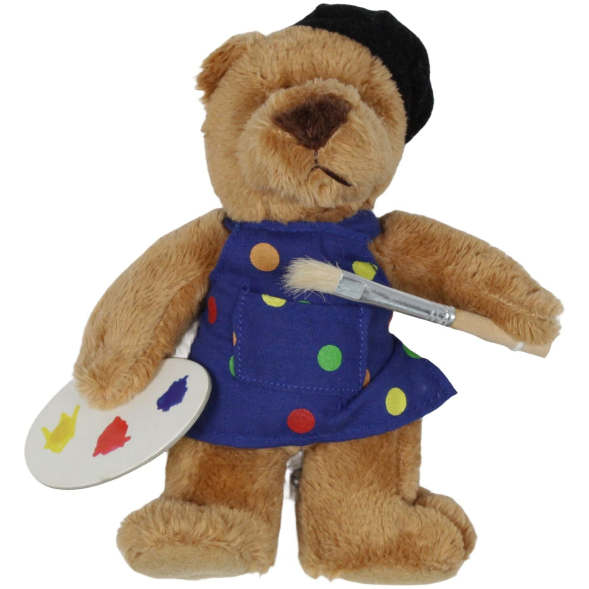 123000019617 Seidl Confiserie Kleiner Künstler - Bär mit Pinsel & Mischpalette Kuscheltier Kumpel Leo 14cm Braun Bär