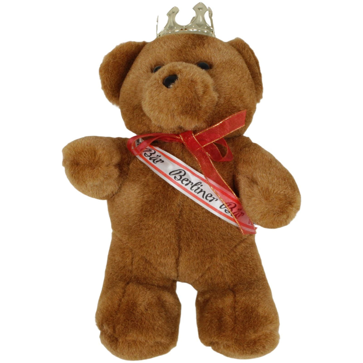 123000019659 trendidee Berliner Bär mit Krone Kuscheltier Kumpel Leo 27cm Braun Bär